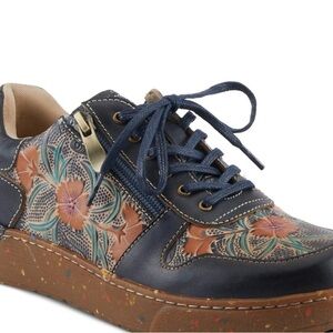 Like new navy/multi L’artiste Women's Sneakers, size 9.5/41 EU.